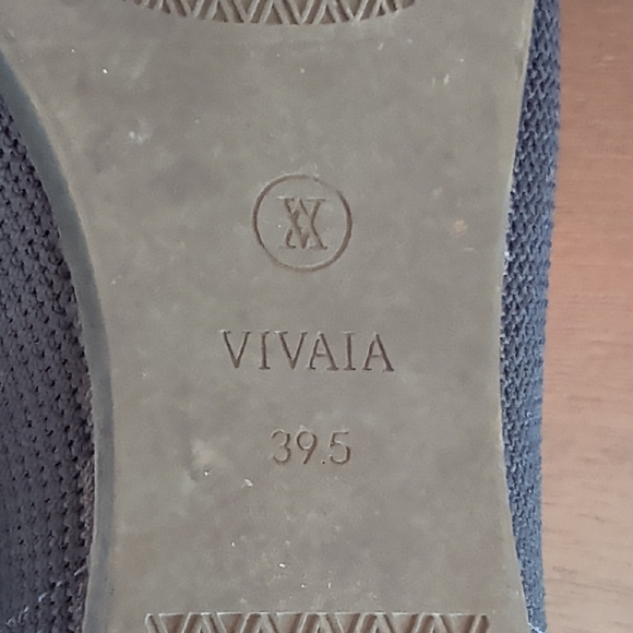 Vivaia Aria Navy Pointed Toe Ballet Flat Size 39.5/8.5 knit rubber outsole - Picture 6 of 7